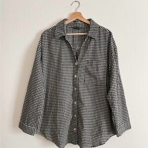 Club Z Collection Cotton Gingham Button Down